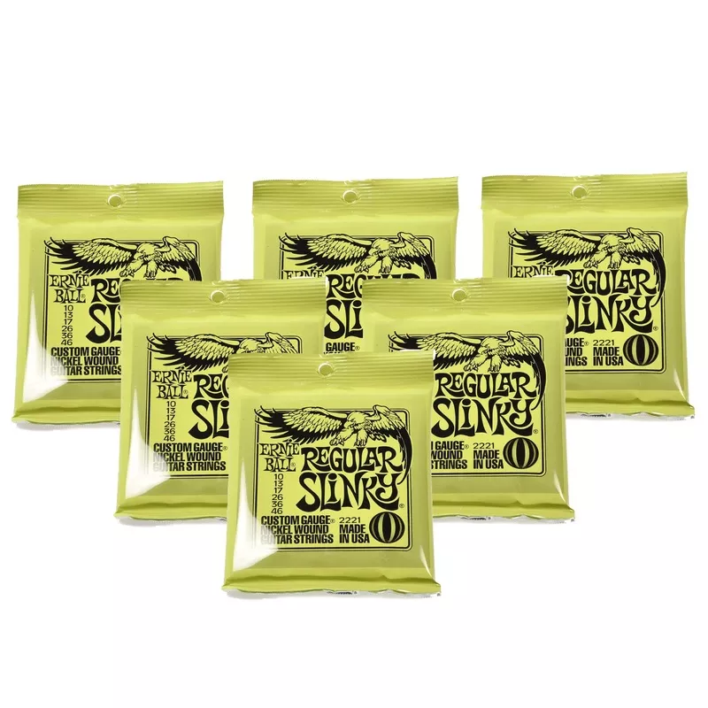 ernie-ball-2221-regular-slinky-10-46-6-pack-bundle Ernie Ball 2221 Regular Slinky 10-46 (6 Pack Bundle)
