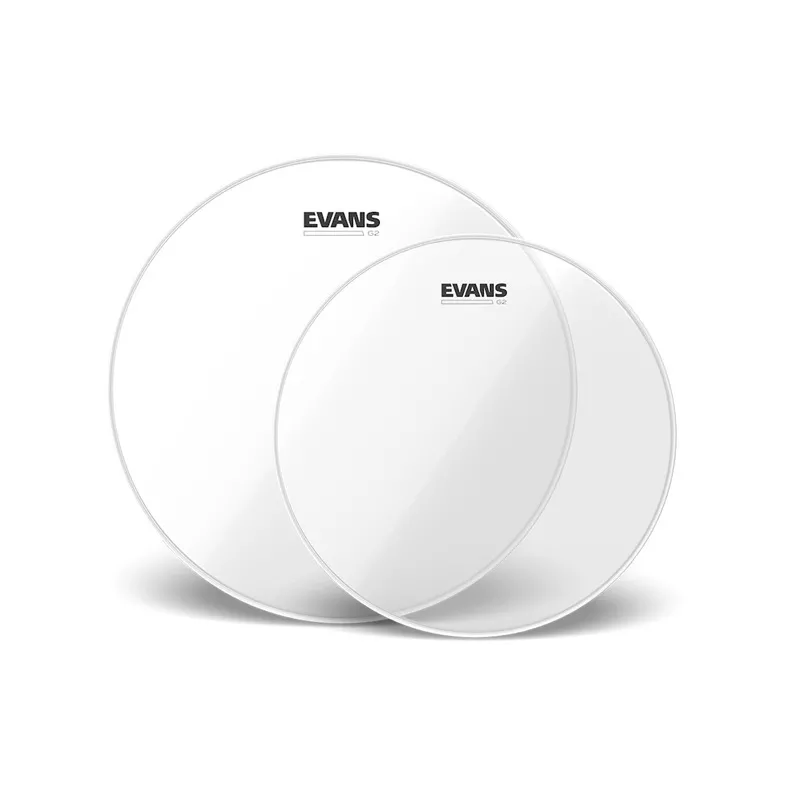 Evans 12/14″ G2 Clear Drumhead (2 Pack Bundle)