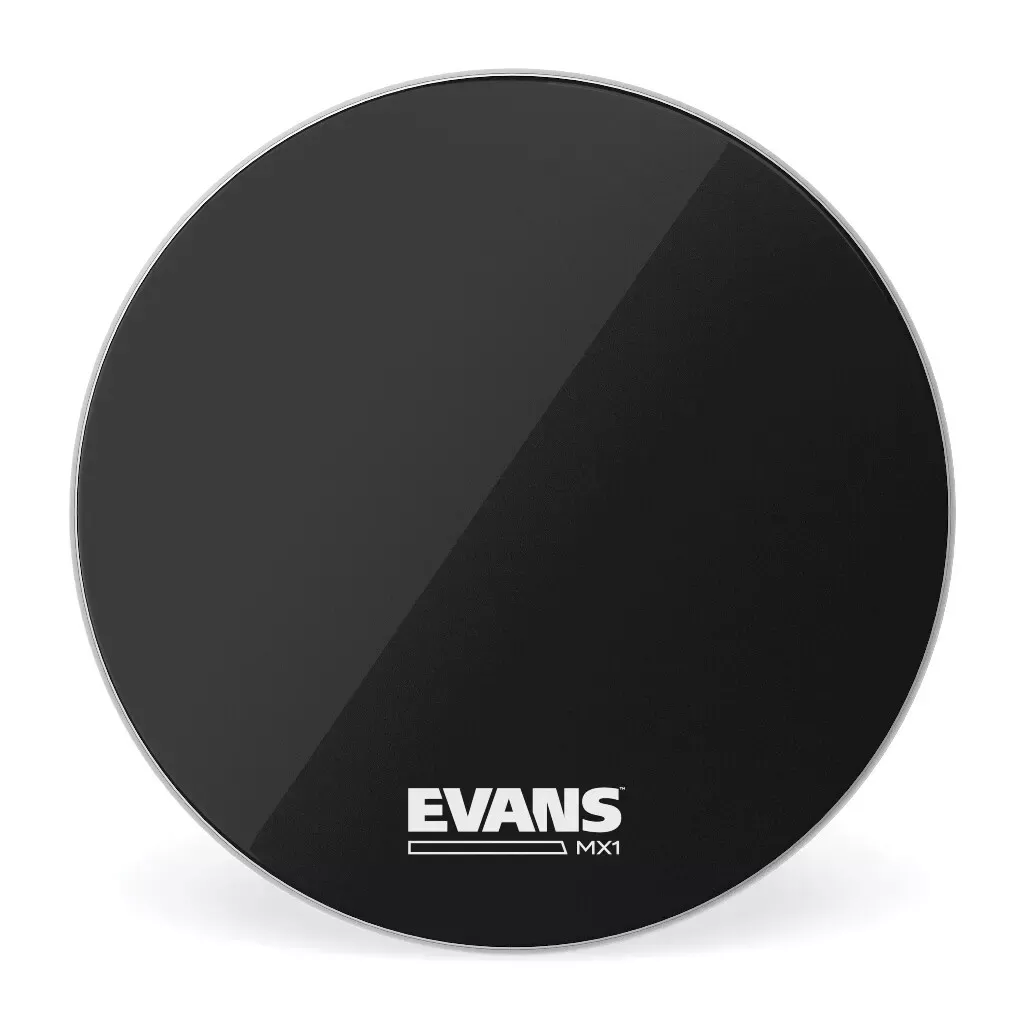 evans-mx1-black-bd16mx1b-16-marching-bass-drum-head Evans MX1 Black BD16MX1B 16" Marching Bass Drum Head