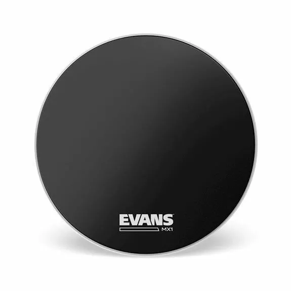evans-mx1-black-marching-bass-drum-head EVANS MX1 BLACK MARCHING BASS DRUM HEAD