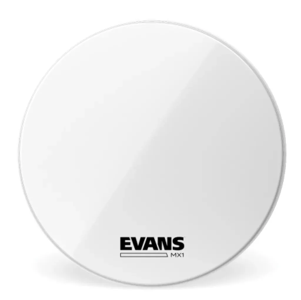 evans-mx1-white-bd14mx1w-14-marching-bass-drum-head Evans MX1 White BD14MX1W 14" Marching Bass Drum Head