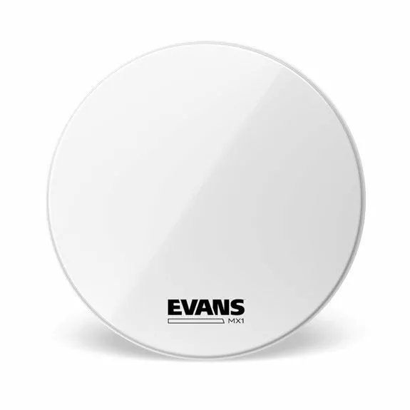 EVANS MX1W WHITE MARCHING BASS DRUM HEAD