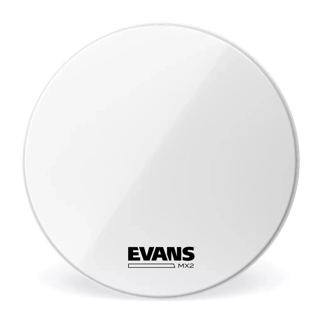evans-mx2-white-bd28mx2w-28-marching-bass-drum-head Evans MX2 White BD28MX2W 28" Marching Bass Drum Head