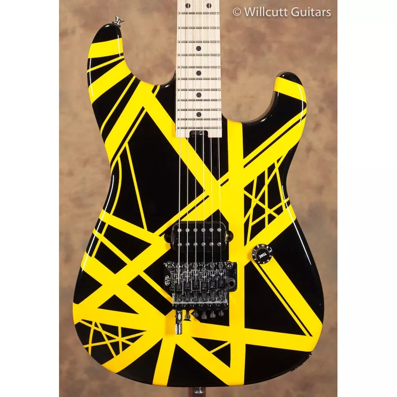 EVH Striped Series Black w/ Yellow Stripes USED (071)