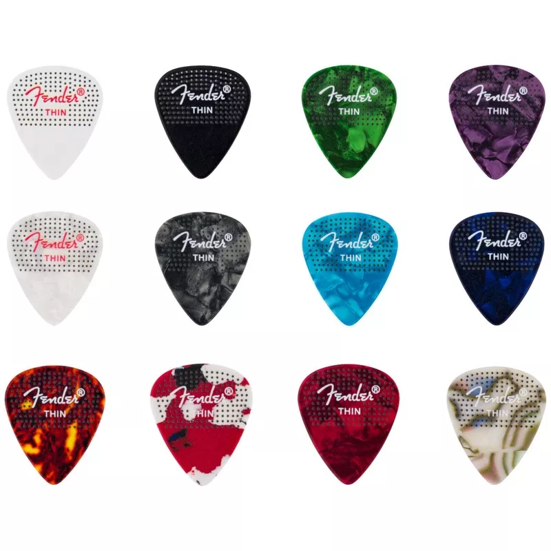 fender-351-dotted-celluloid-picks-12-pack-medium Fender 351 Dotted Celluloid Picks – 12-Pack – Medium
