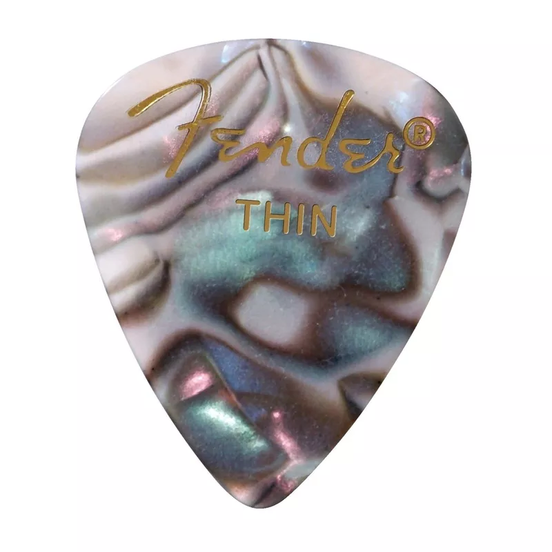 Fender 351 Pick Pack Abalone Thin 4 Pack (48) Bundle