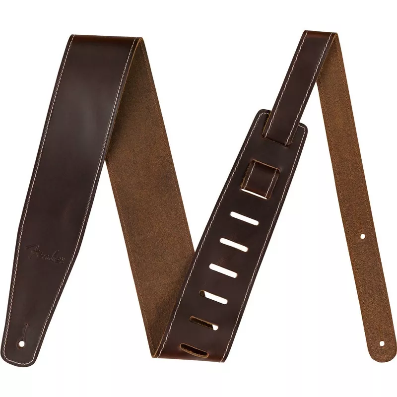 Fender Broken-In Leather 2.5 in. Guitar Strap – Brown