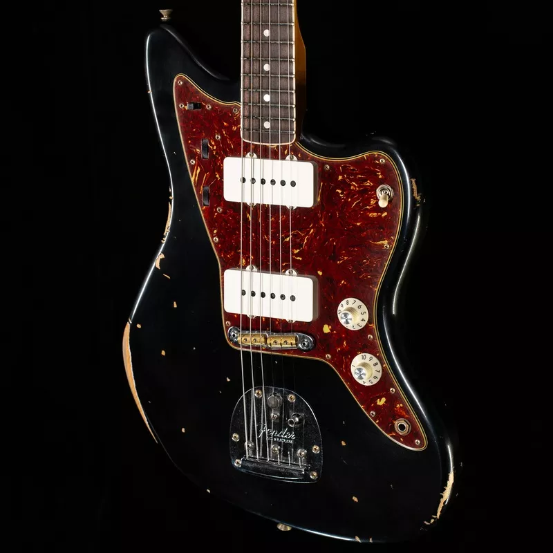 fender-custom-shop-1966-jazzmaster-relic-black-372 Fender Custom Shop 1966 Jazzmaster Relic Black (372)