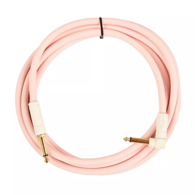 fender-deluxe-instrument-cable-shell-pink-10-angle-straight Fender Deluxe Instrument Cable Shell Pink 10′ Angle-Straight