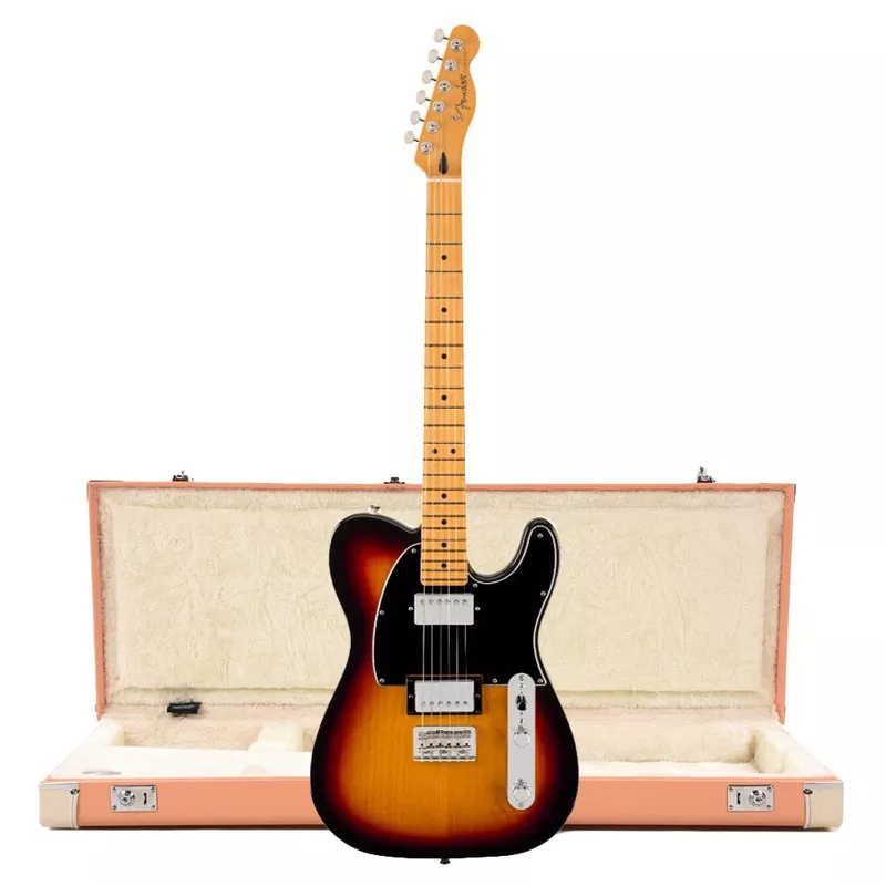 fender-player-ii-telecaster-hh-mn-3-color-sunburst-pacific-peach-hardshell-case- Fender Player II Telecaster HH MN 3-Color Sunburst and Pacific Peach Hardshell Case Bundle