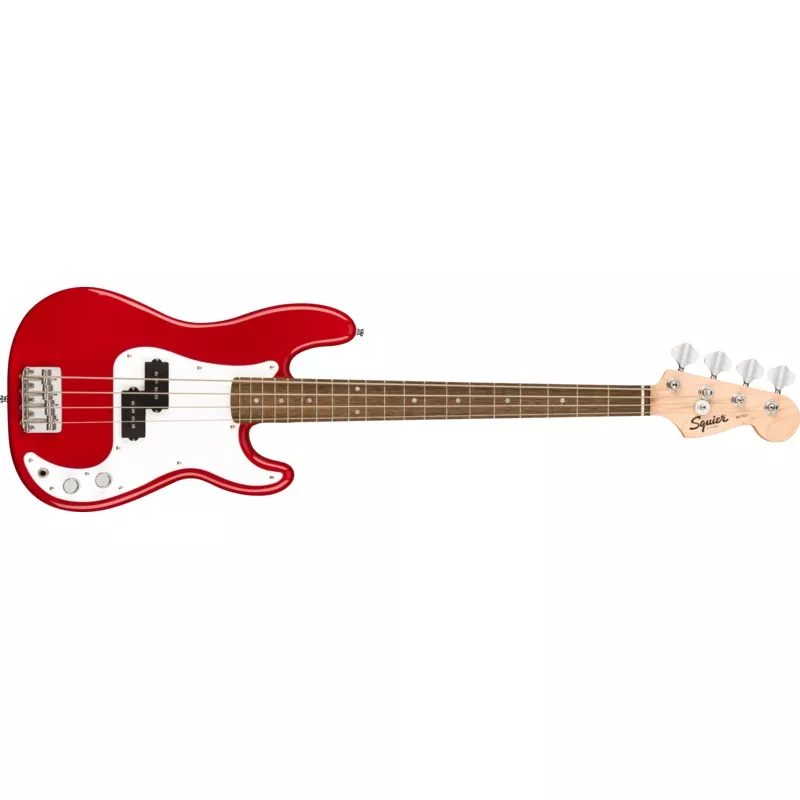 fender-squier-mini-precision-bass-laurel-fingerboard-white-pickguard-dakota-red- Fender Squier Mini Precision Bass, Laurel Fingerboard, White Pickguard, Dakota Red (678)