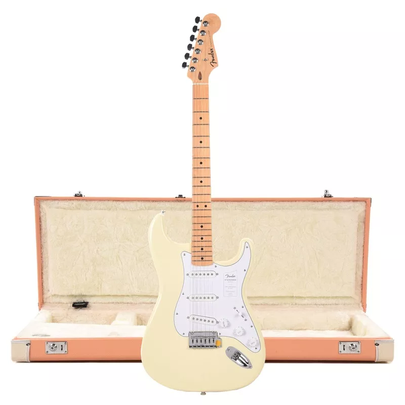 fender-standard-stratocaster-mn-olympic-white-pacific-peach-hardshell-case-bundl Fender Standard Stratocaster MN Olympic White and Pacific Peach Hardshell Case Bundle