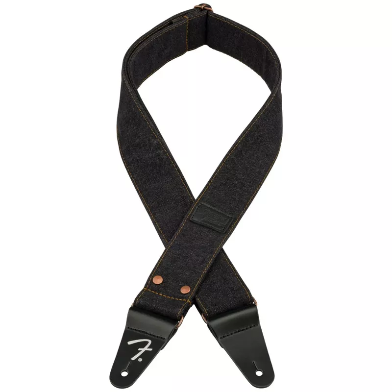 fender-x-wrangler-denim-guitar-strap-black Fender x Wrangler Denim Guitar Strap – Black