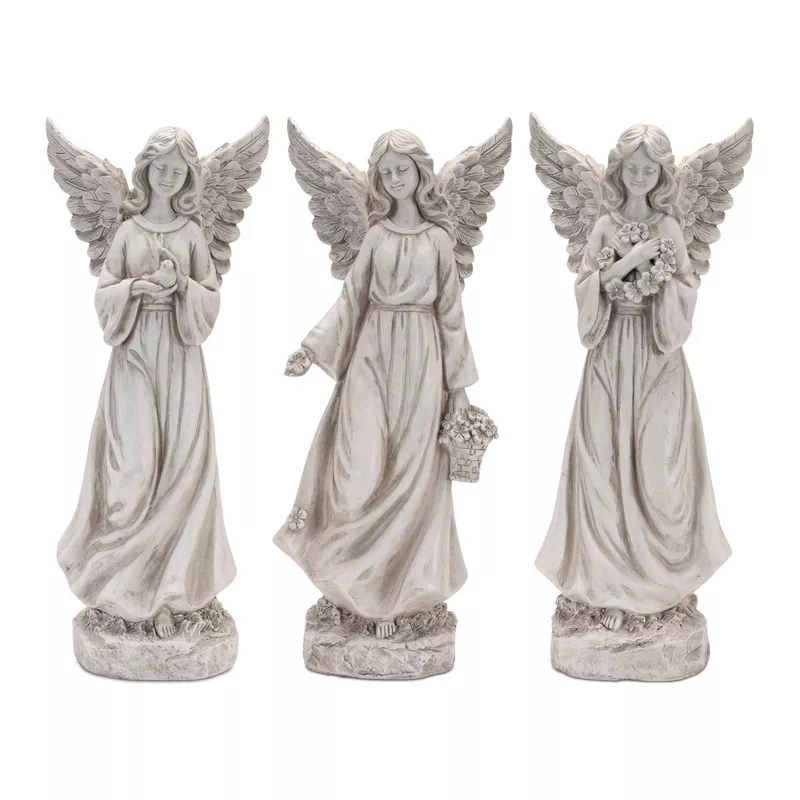 floral-angel-statue-set-3 Floral Angel Statue (Set of 3)