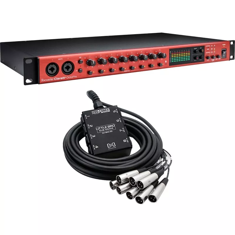 focusrite-clarett-octopre-8-channel-mic-preamp-sub-snake-rig Focusrite Clarett+ OctoPre 8-Channel Mic Preamp SUB SNAKE RIG