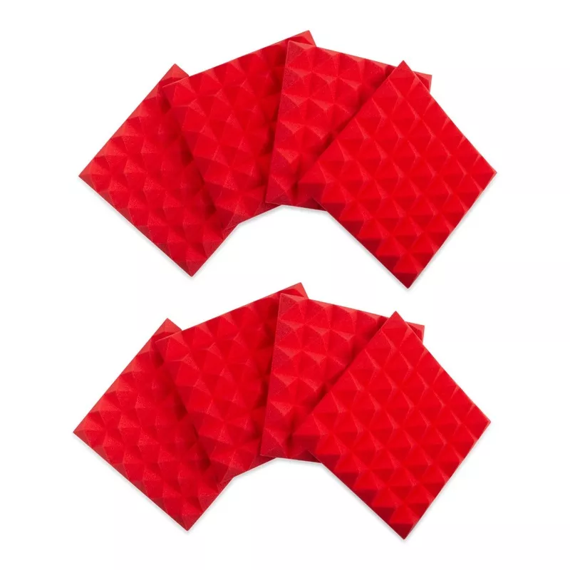 gator-frameworks-8-pack-12-12-acoustic-pyramid-panels-red Gator Frameworks 8 Pack of 12×12″ Acoustic Pyramid Panels – Red