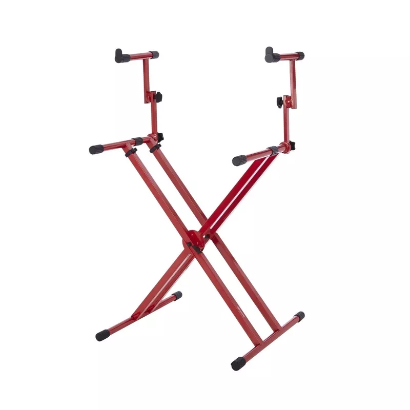 gator-frameworks-gfw-key-5100x-2-tier-x-style-keyboard-stand-red Gator Frameworks GFW-KEY-5100X 2-Tier X-Style Keyboard Stand – Red