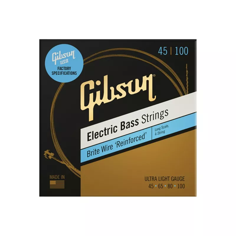 Gibson Brite Wire Electric Bass Strings, Long Scale, Ultra-Light