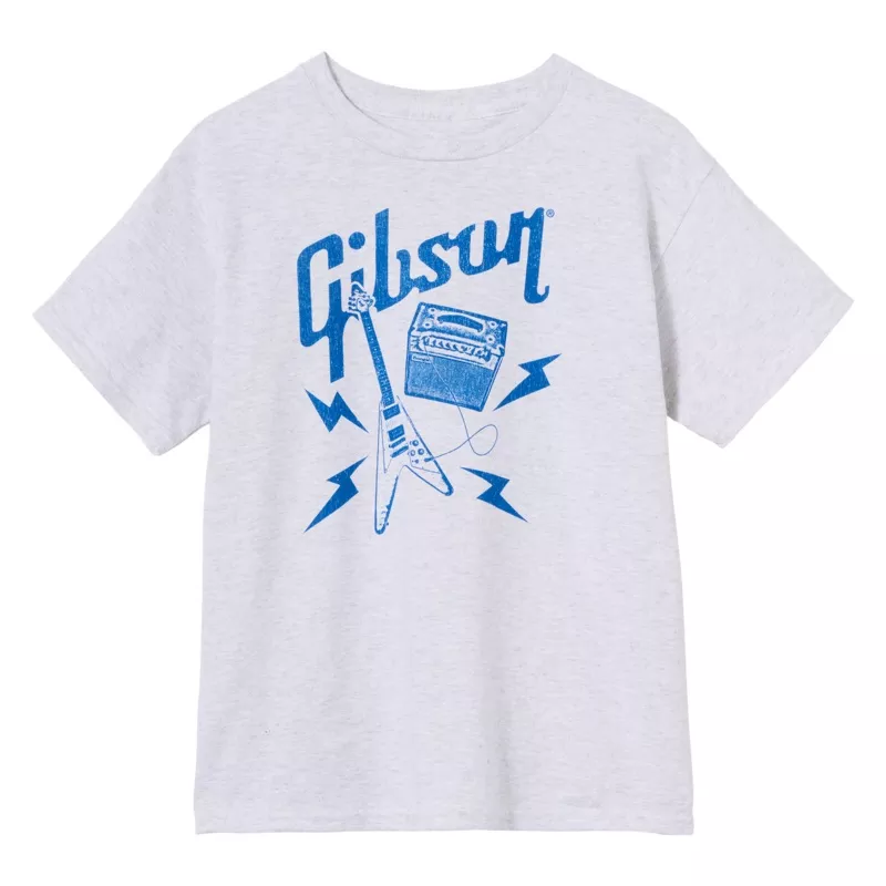 gibson-kids-flying-v-tee-gray Gibson Kids Flying V Tee Gray