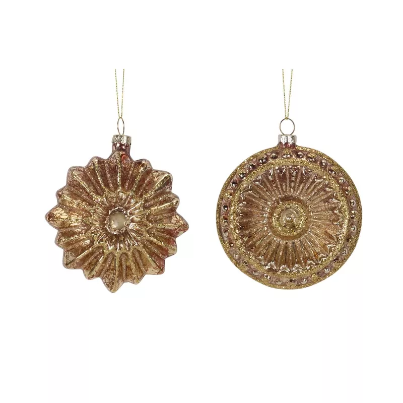 gold-glass-starburst-tree-ornament-set-12 Gold Glass Starburst Tree Ornament (Set of 12)