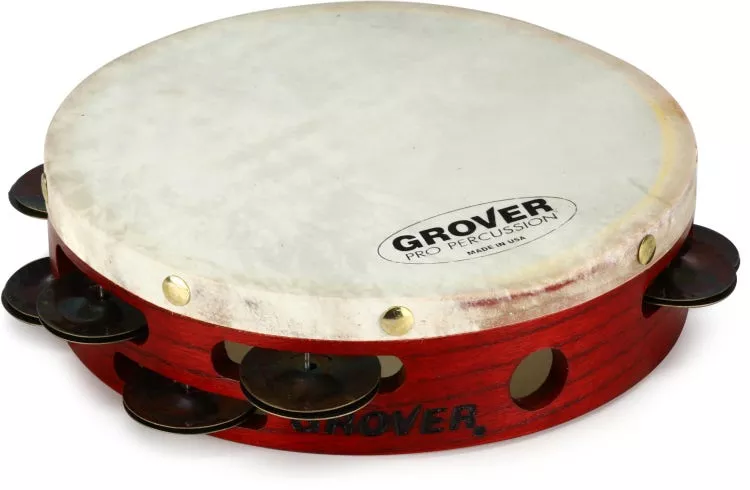 grover-t2-hts-8-custom-dry-tambourine-8-dbl-row-custom-dry-silver GROVER T2/HTS-8 CUSTOM DRY TAMBOURINE 8" DBL-ROW CUSTOM DRY? SILVER