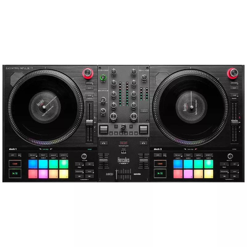 hercules-dj-djcontrol-inpulse-t7-2-channel-motorized-dj-controller-black Hercules DJ DJControl Inpulse T7 2-Channel Motorized DJ Controller – Black