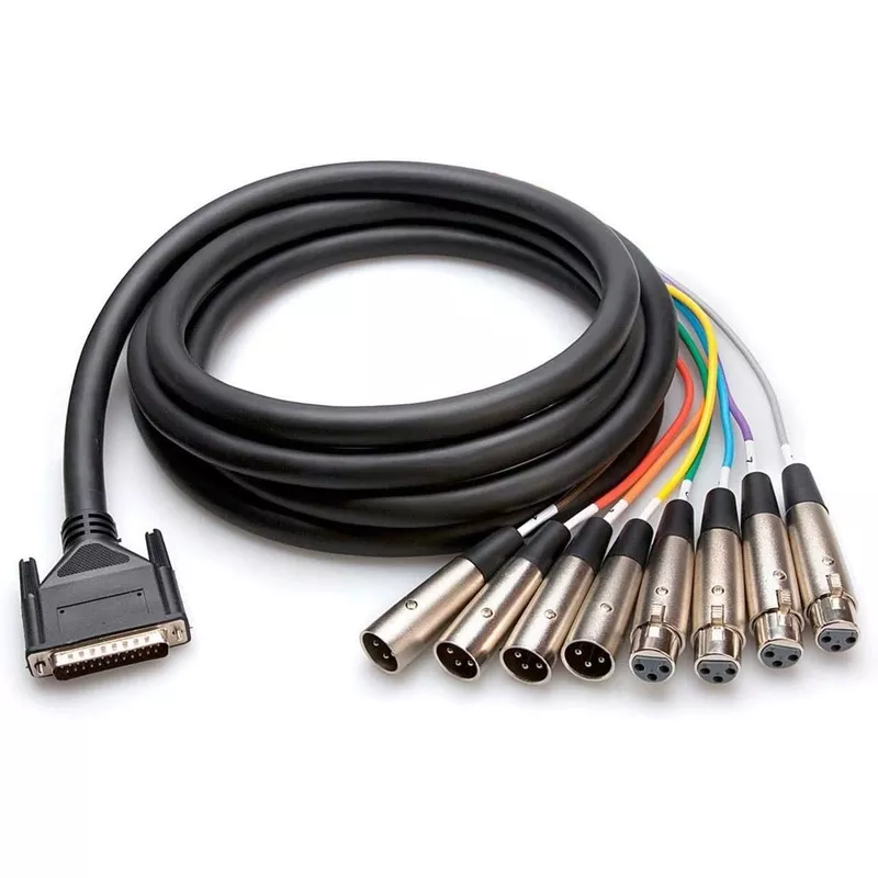 hosa-aes-805y-16-5-aes-ebu-snake-with-db25-to-xlr-connectors Hosa AES-805Y 16.5′ AES/EBU Snake with DB25 to XLR Connectors