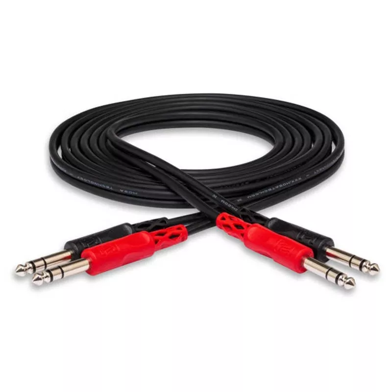 hosa-css-203-3m-stereo-interconnect-cable-dual-1-4-in-trs-male-to-same Hosa – CSS-203 – 3m Stereo Interconnect Cable – Dual 1/4 in TRS Male to Same