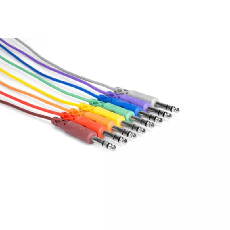 hosa-css-830-balanced-patch-cables-1-4-trs-to-same-1ft HOSA CSS-830 BALANCED PATCH CABLES 1-4 TRS TO SAME 1FT