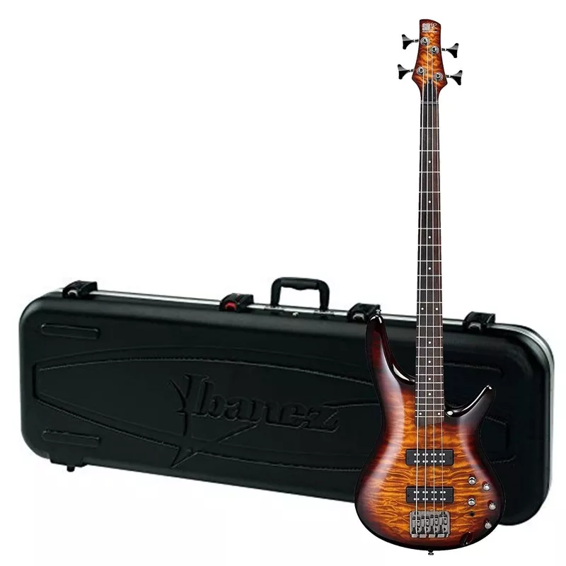ibanez-sr400eqm-4-string-dragon-eye-burst-mb300c-case-bundle Ibanez SR400EQM 4 String Dragon Eye Burst and MB300C Case Bundle
