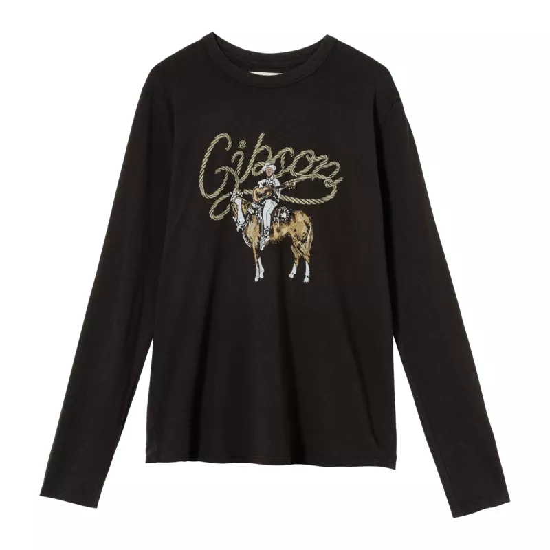imogene-willie-x-gibson-cowboy-longsleeve-tee-dark-brown imogene + willie x Gibson “Cowboy” Longsleeve Tee Dark Brown