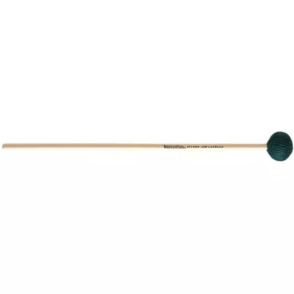 INNOVATIVE PERCUSSION IP1004 JIM CASELLA INDOOR/OUTDOOR - SOFT VIBRAPHONE MALLETS - GREEN CORD - RATTAN