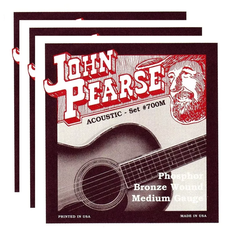 john-pearse-acoustic-strings-phosphor-bronze-medium-13-56-3-pack-bundle John Pearse Acoustic Strings Phosphor Bronze Medium 13-56 (3 Pack Bundle)