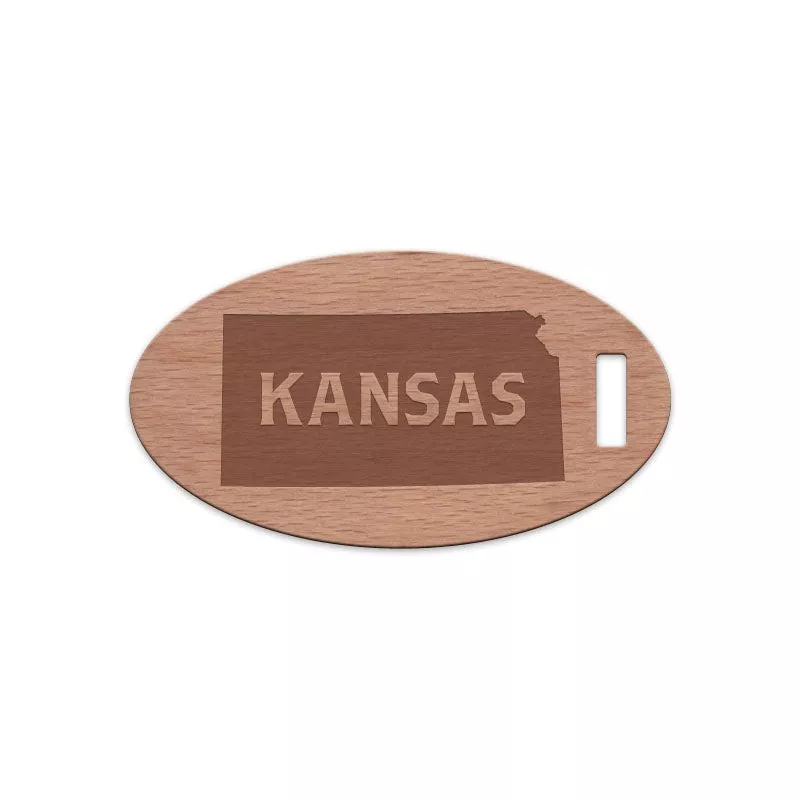 kansas-w-name-wooden-oval-tag Kansas w/ Name Wooden Oval Tag