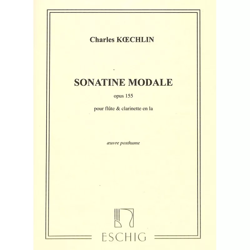 koechlin-c-sonatine-modale-opus-155 Koechlin, C :: Sonatine Modale, opus 155