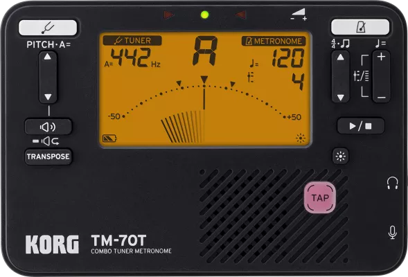 korg-tm70tbk-tuner-metronome-black KORG TM70TBK TUNER METRONOME - BLACK