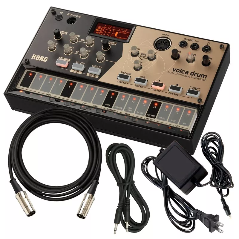 korg-volca-drum-digital-percussion-synthesizer-power-cable-rig Korg Volca Drum Digital Percussion Synthesizer POWER & CABLE RIG