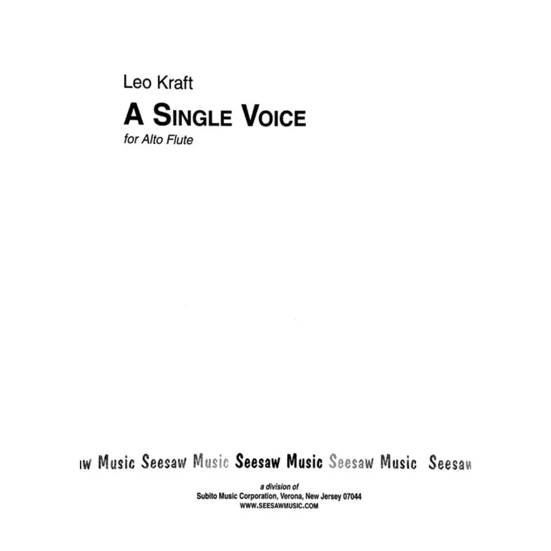 Kraft, L :: A Single Voice