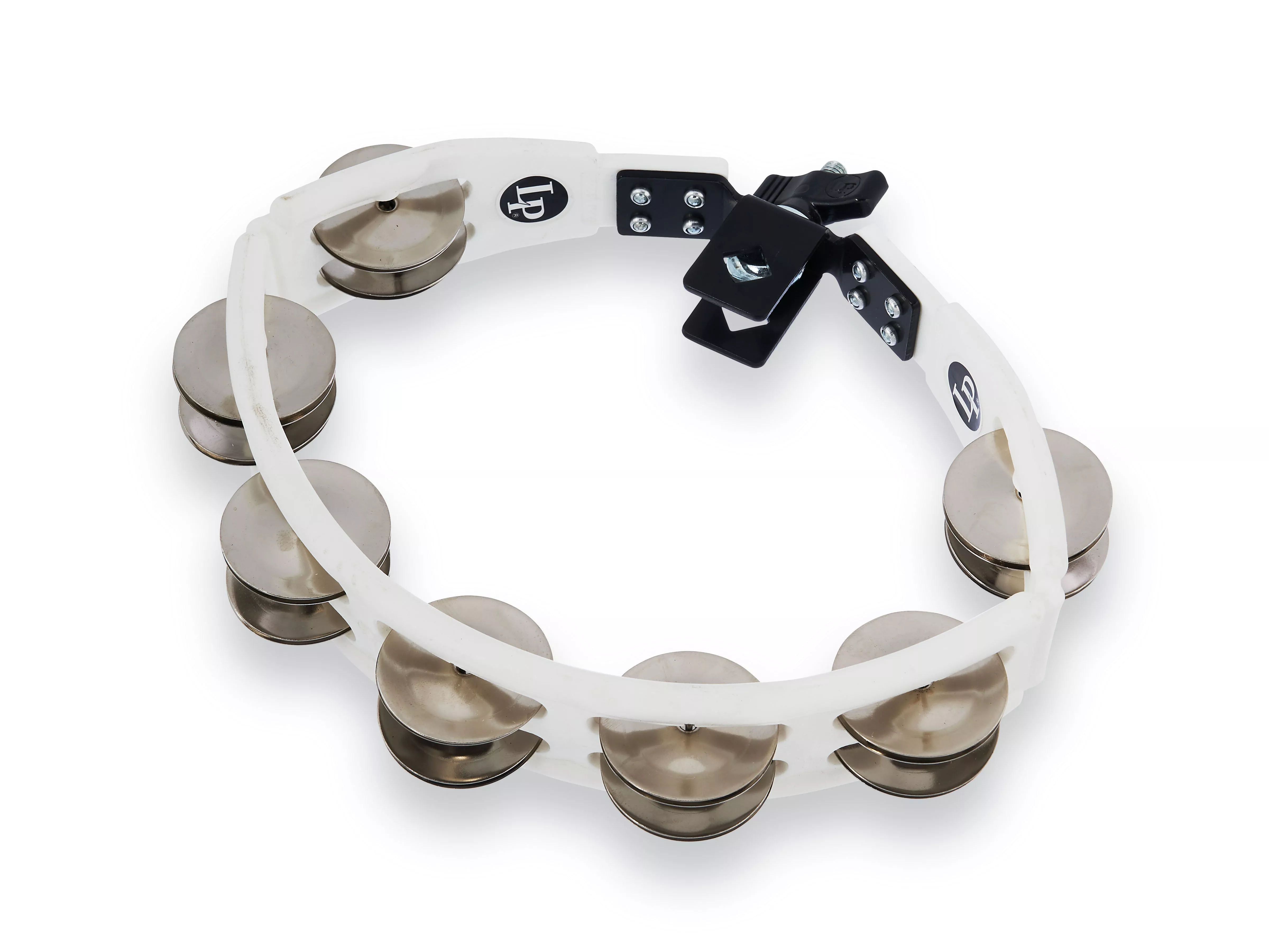 latin-percussion-lp162-cyclops-mounted-tambourine-white-steel LATIN PERCUSSION LP162 CYCLOPS MOUNTED TAMBOURINE WHITE STEEL