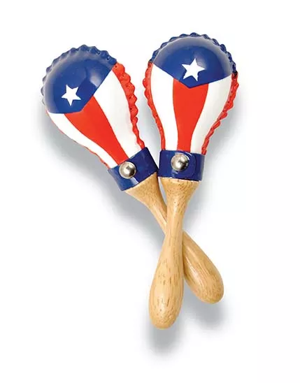 LATIN PERCUSSION LP285-PR MINI RAWHIDE MARACAS PRFLAG