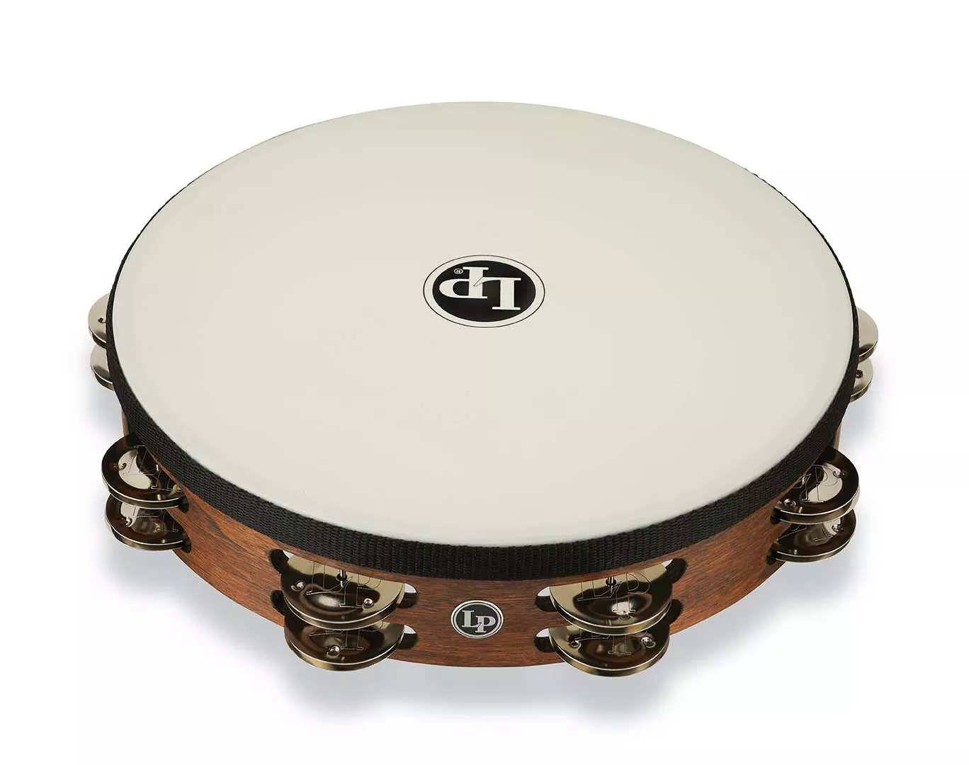 LATIN PERCUSSION LP316 WORSHIP 10 DBL ROW SYN HEAD TAMB-STEEL