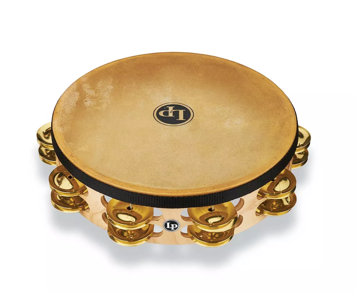 LATIN PERCUSSION LP384-BR PRO 10 DBL ROW HEADED TAMB BAG-BRASS