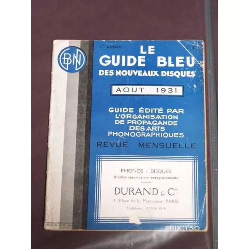 Le Guide Bleu Des Nouveaux Disques (1931)