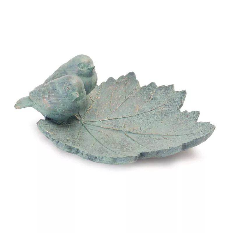 leaf-with-perched-birds-set-2 Leaf with Perched Birds (Set of 2)