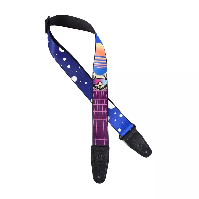levy-s-2-wide-polyester-guitar-strap-cyber-cat-motif Levy’s 2″ Wide Polyester Guitar Strap Cyber Cat Motif