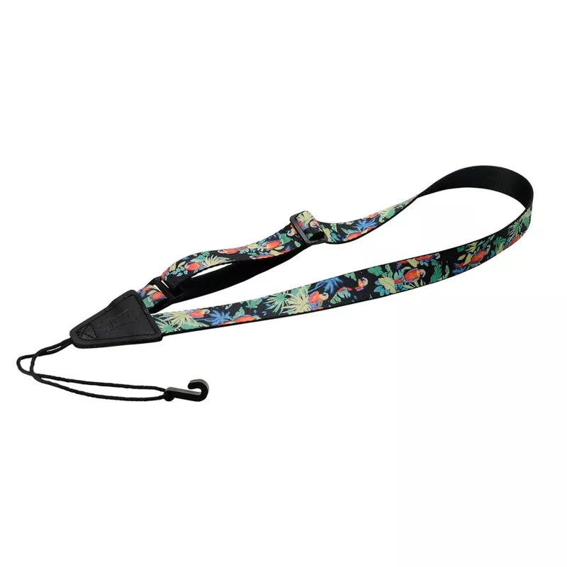 levy-s-mp23-006-polyester-1-in-ukulele-strap-black-with-tropical-print Levy’s MP23-006 Polyester 1 in. Ukulele Strap – Black with Tropical Print