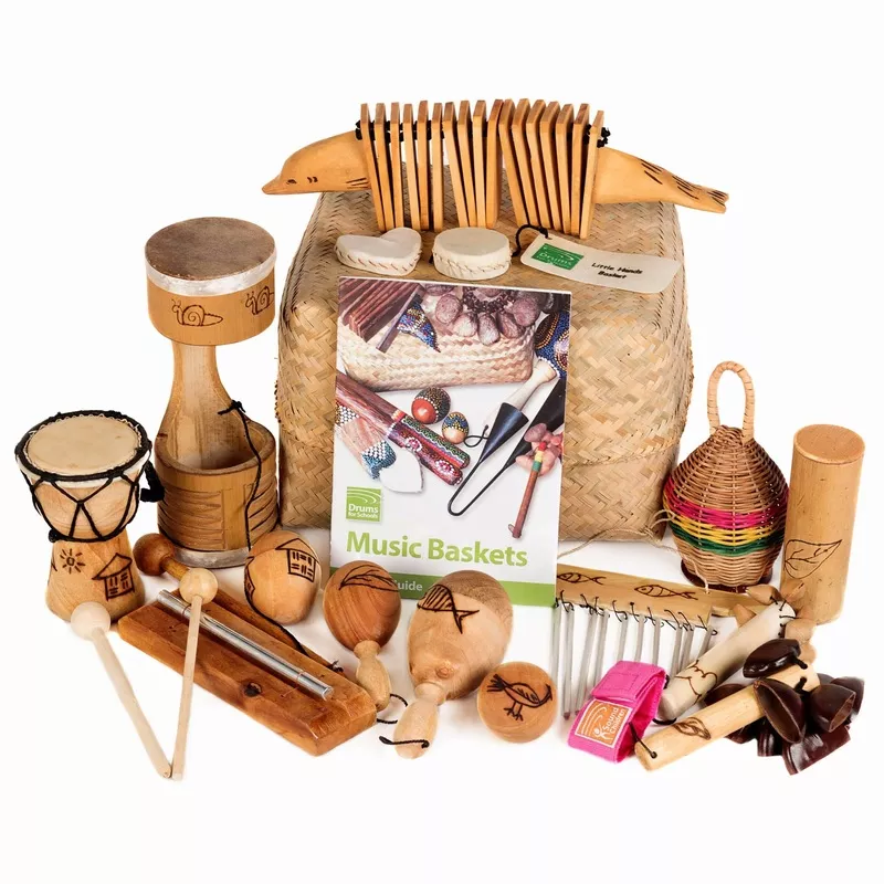 little-hands-percussion-basket-15-instruments Little Hands Percussion Basket – 15 Instruments