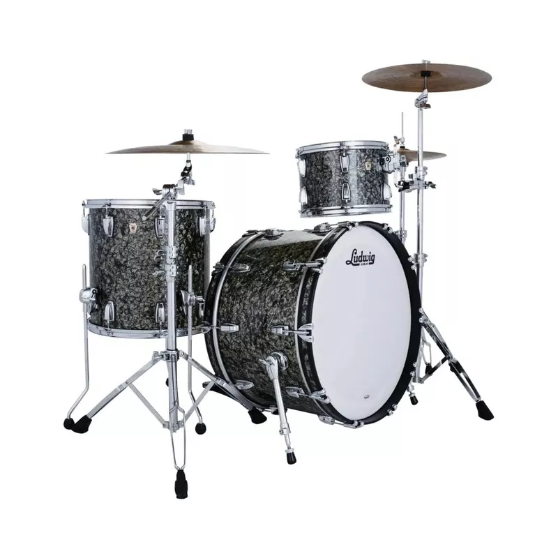 ludwig-classic-maple-3pc-pro-beat-drum-set-moss-green Ludwig Classic Maple 3pc Pro Beat Drum Set Moss Green