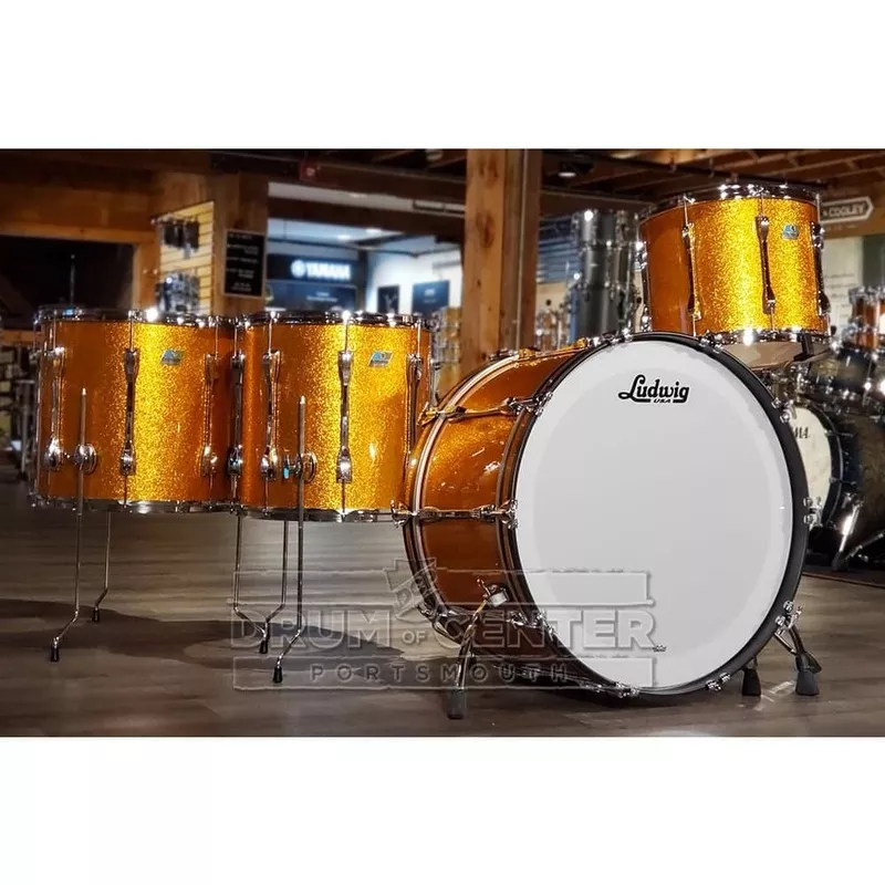 ludwig-classic-maple-4pc-mondo-drum-set-gold-sparkle Ludwig Classic Maple 4pc “Mondo” Drum Set Gold Sparkle