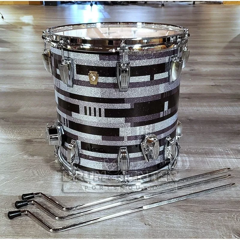 ludwig-classic-maple-digital-black-sparkle-14-14-floor-tom Ludwig Classic Maple Digital Black Sparkle 14×14 Floor Tom